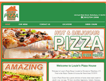 Tablet Screenshot of louiespizzahouse.com